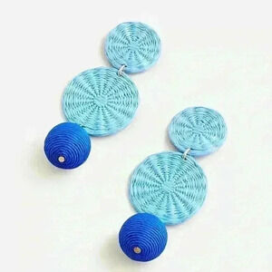 J Crew Triple Drop Rafia Earrings (coming soon)